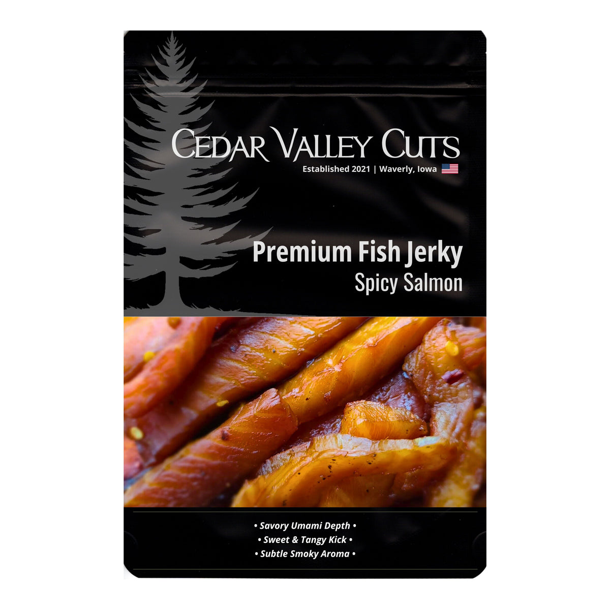 Jerky de saumon épicé de qualité supérieure