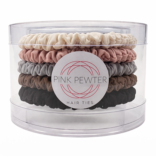 Pony Elastics in Cylinder (Silky and Ruffled - 5pc)