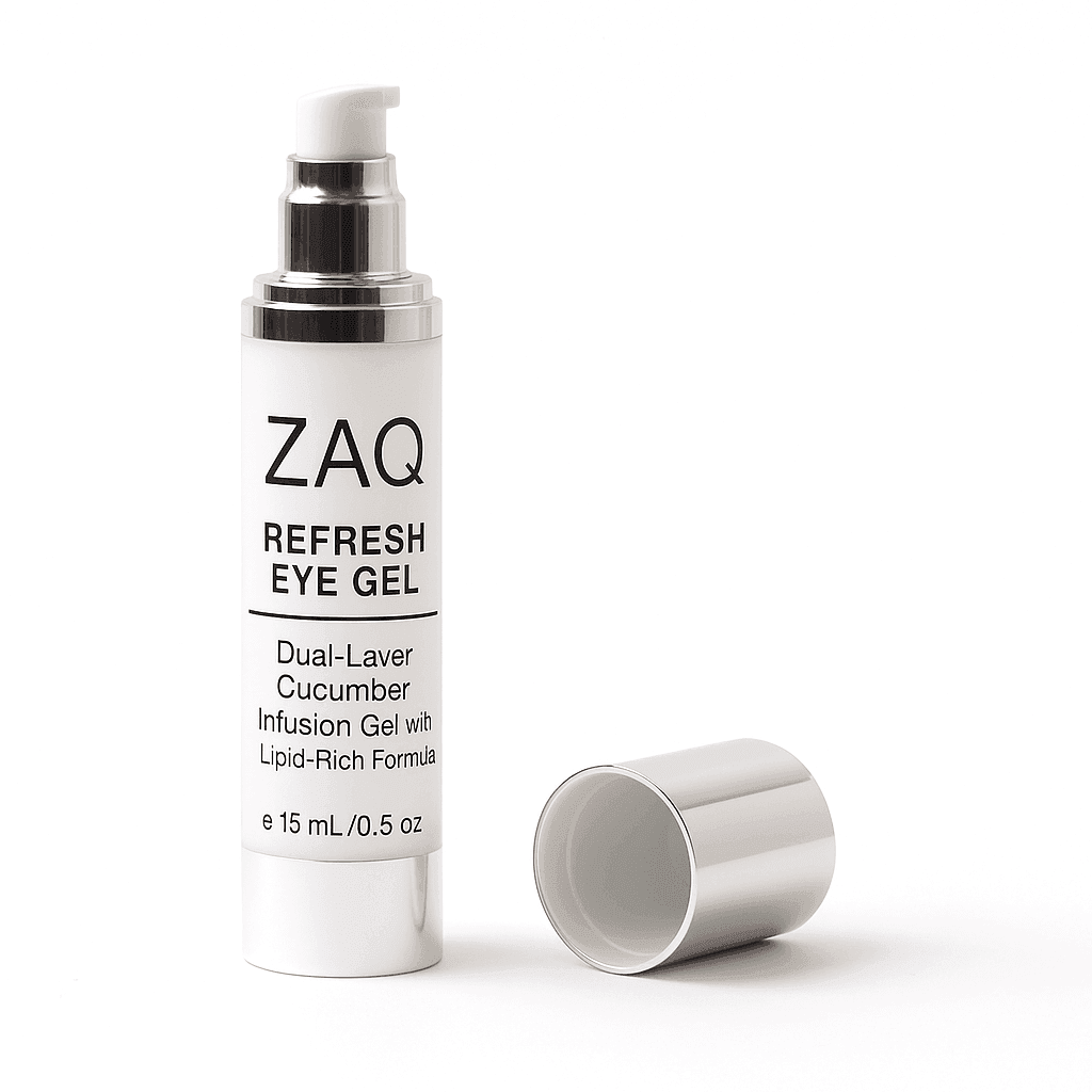 ZAQ Refresh Eye Gel – Cucumber Infusion with Peptides & Lipid-Rich Formula