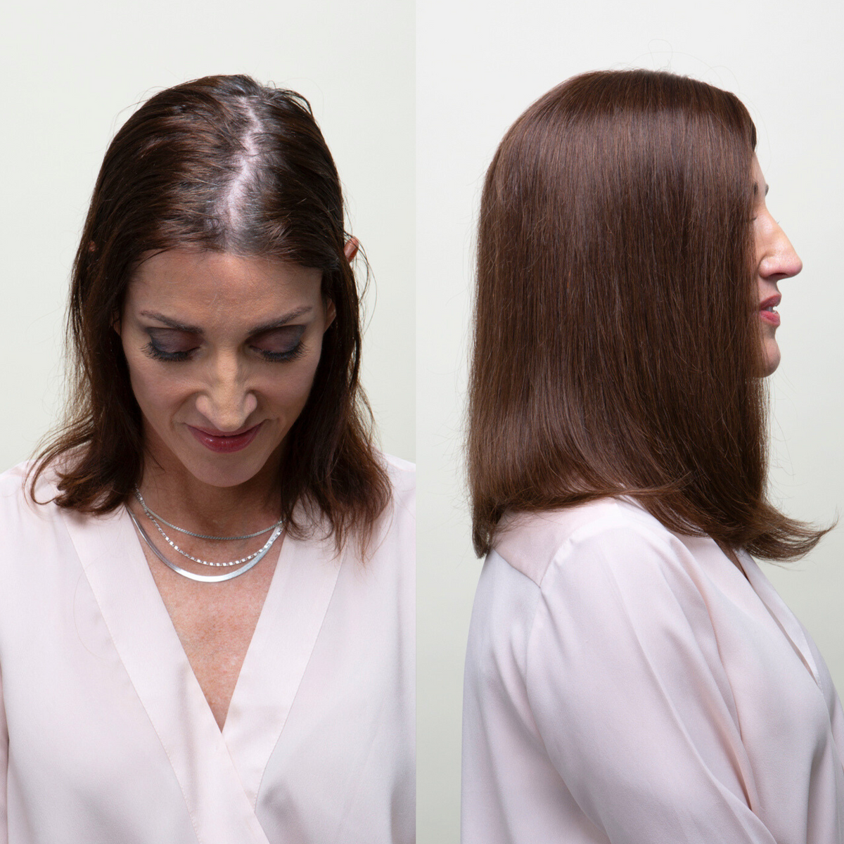 Clio 14 L French | Topper de cabello humano Remy (anudado a mano)