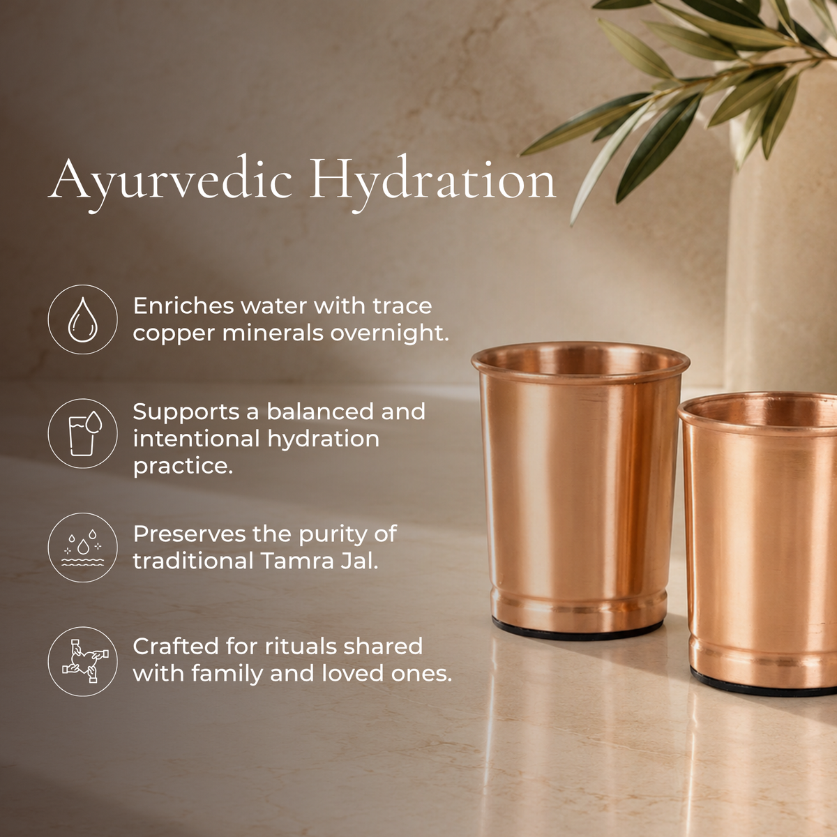 100% Pure Copper Cups