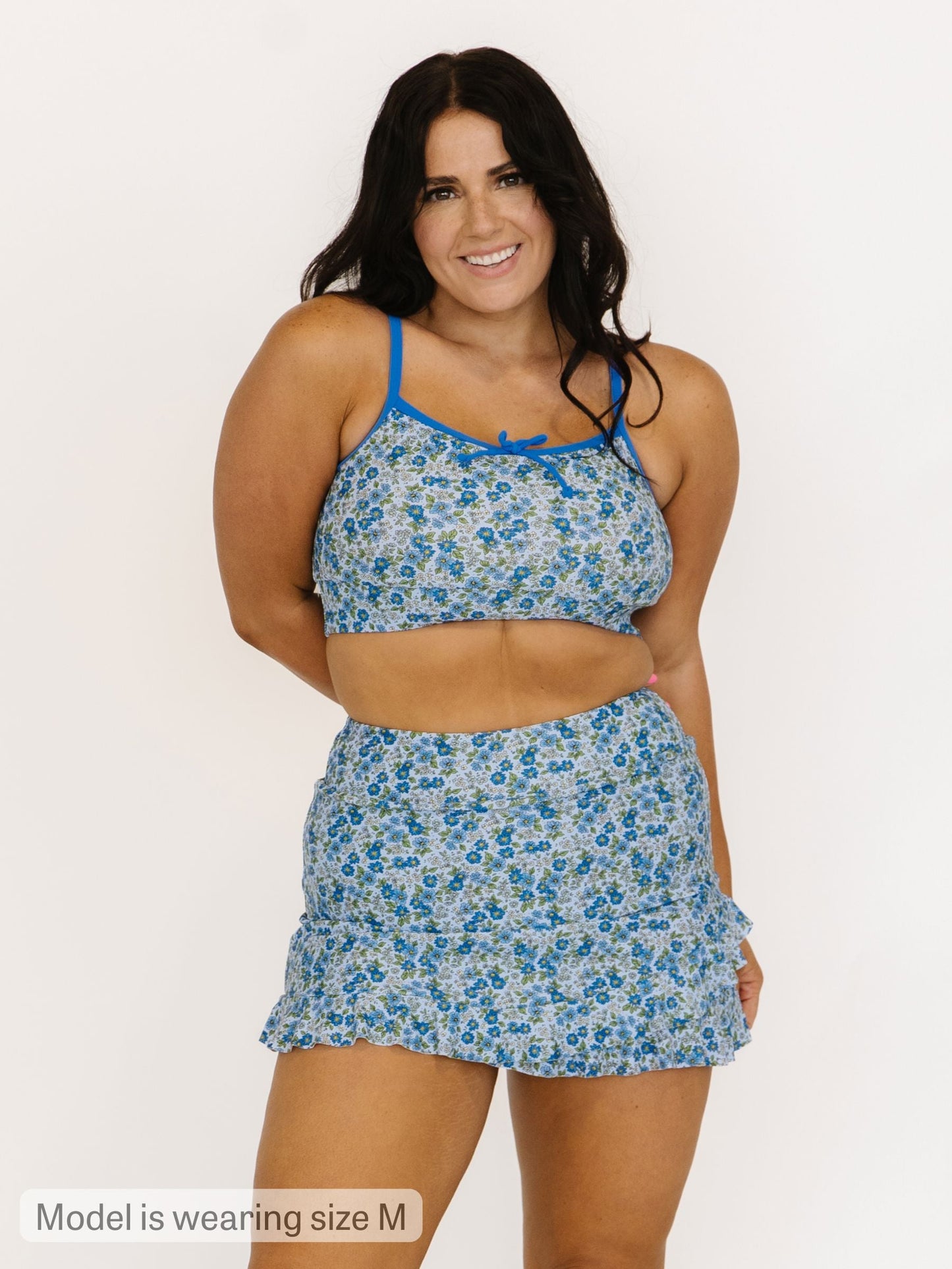 Cornflower Ruffle Skirt w/ Bottoms
