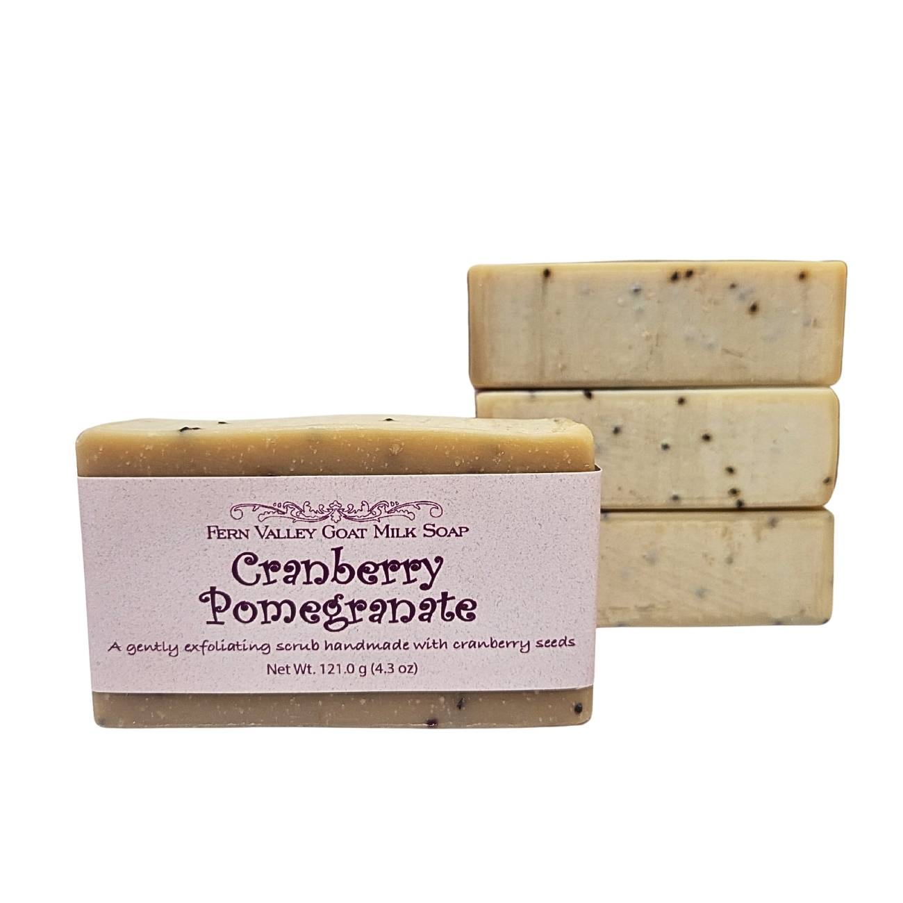 Jabón natural de leche de cabra | Exfoliante | Arándano y granada