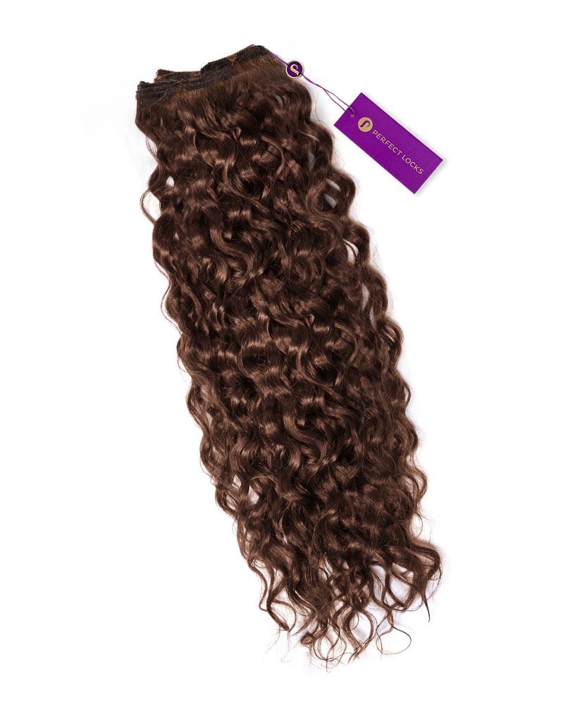 Trama de máquina de cabello teñido rizado