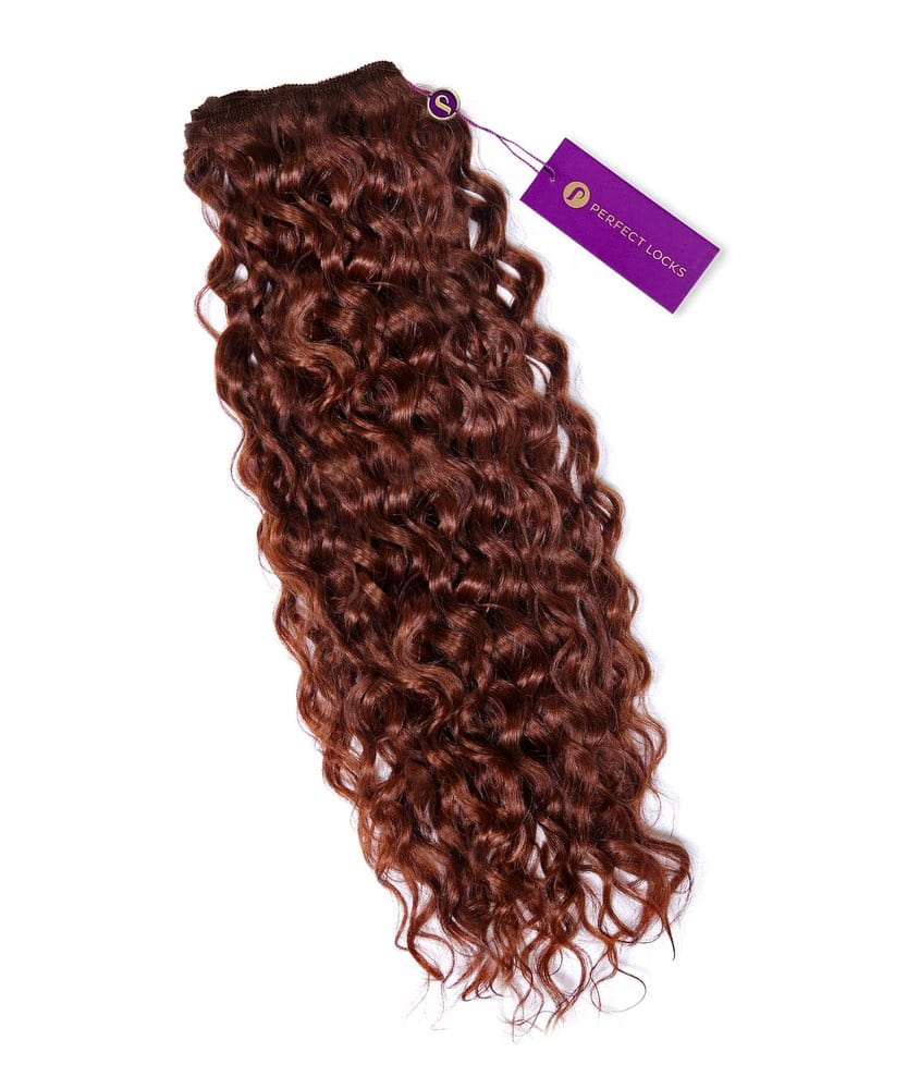Trama de máquina de cabello teñido rizado