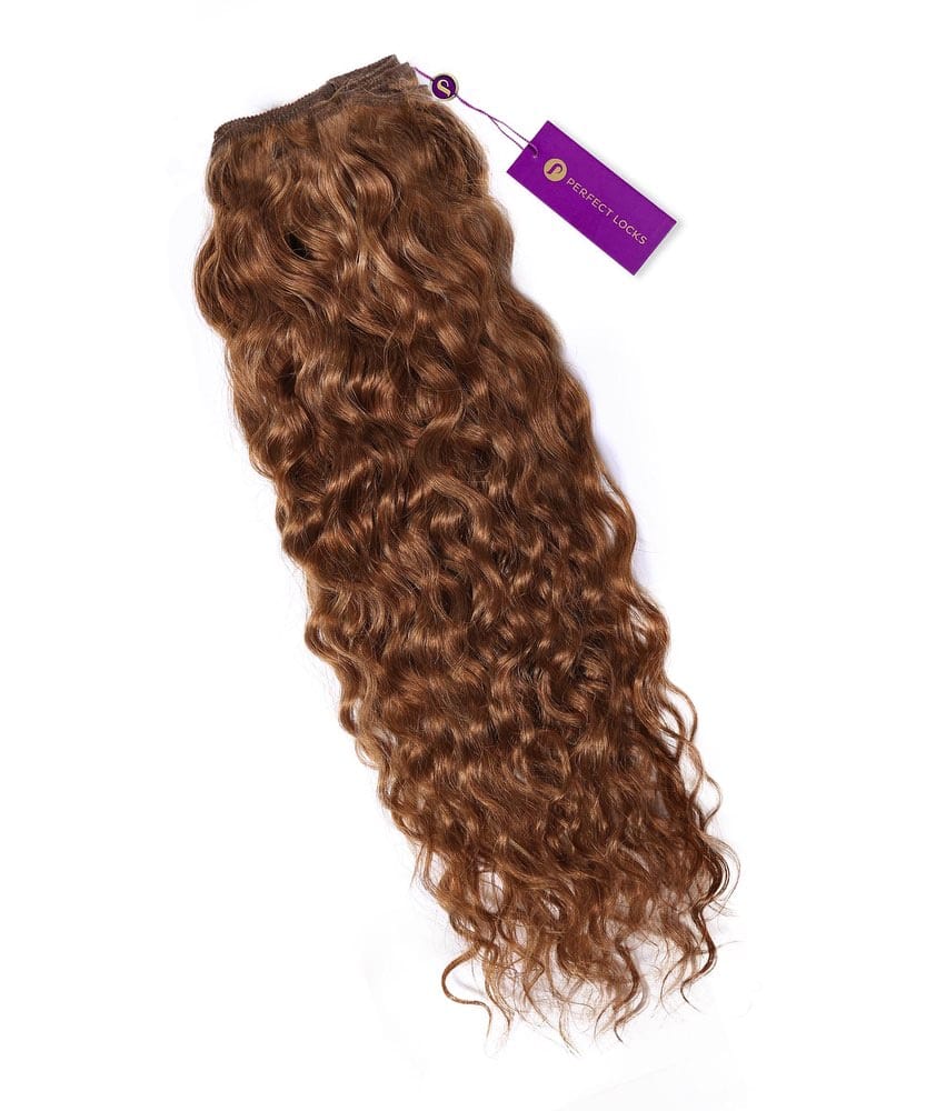 Trama de máquina de cabello teñido rizado