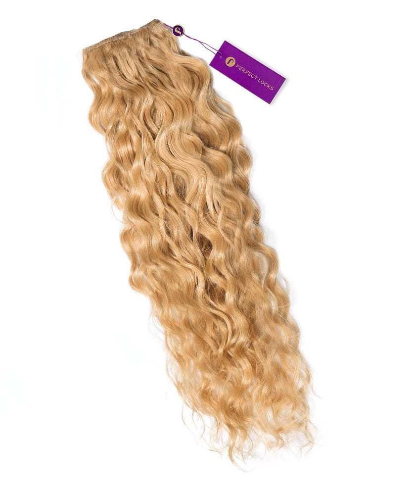 Trama de máquina de cabello teñido rizado