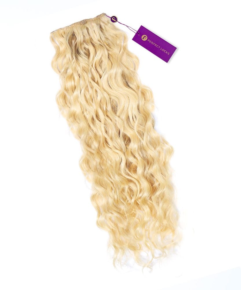 Trama de máquina de cabello teñido rizado