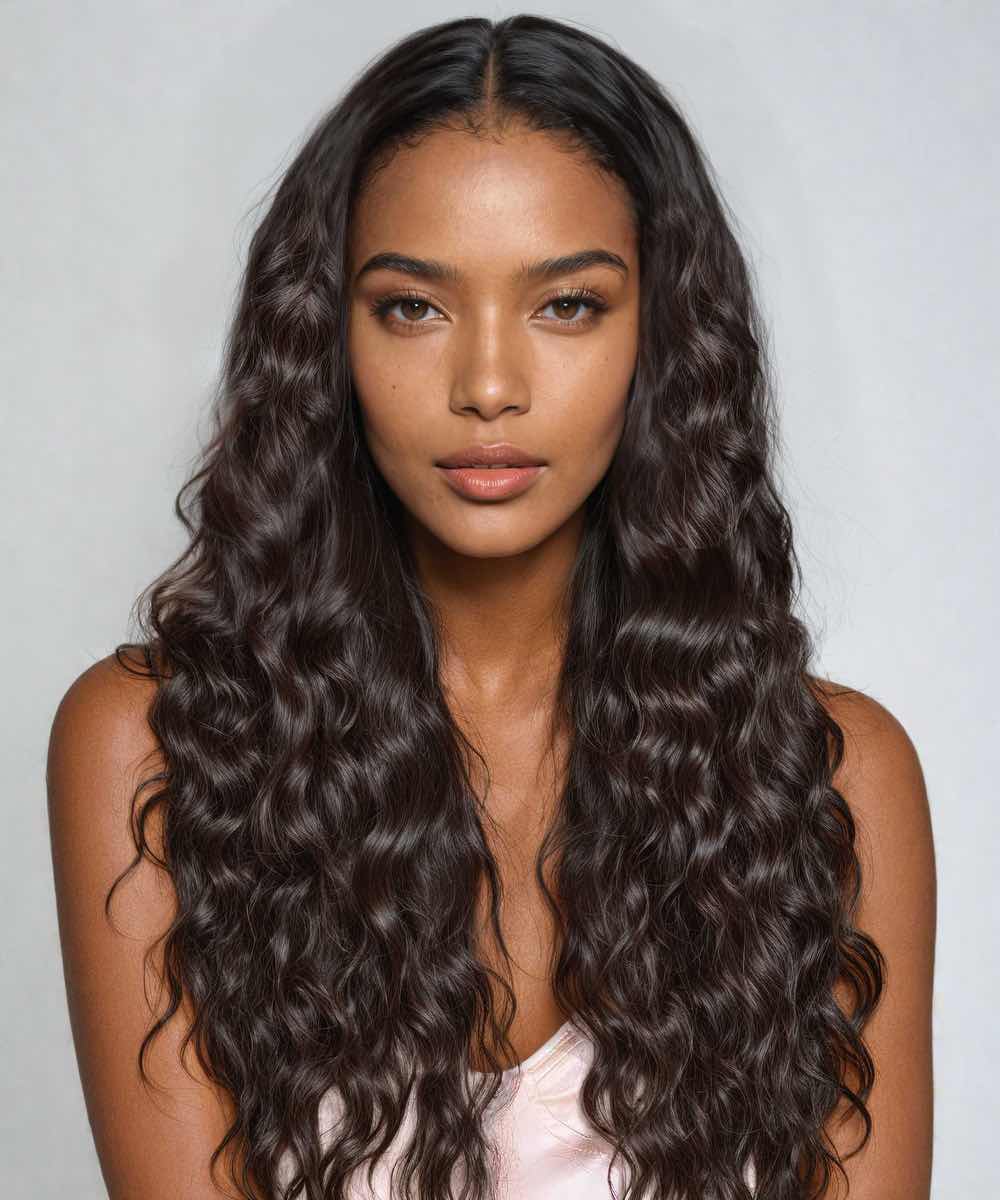 Trama de máquina de cabello virgen rizado
