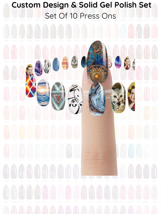 Custom Nail Design & Gel Polish Set