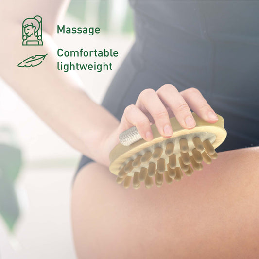 Nourishing Beauty Bundle: Fractionated Coconut Oil (16 Oz) & Boar Bristle Bath Brush