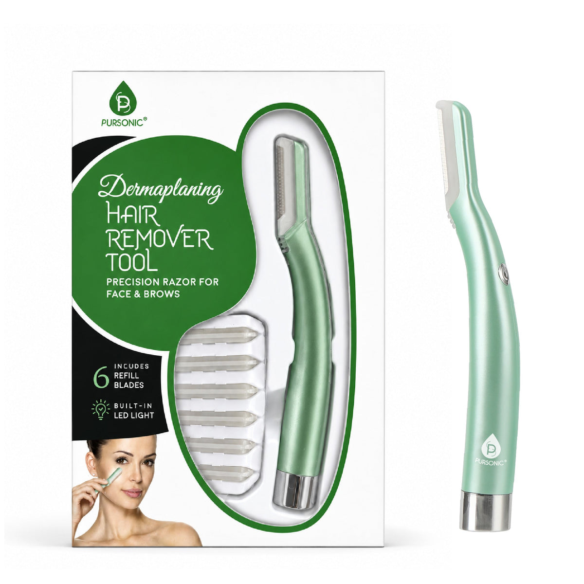 Herramienta de depilación de precisión Dermaplaning: afeitadora profesional para una piel suave y radiante, depilación fina y textura mejorada.