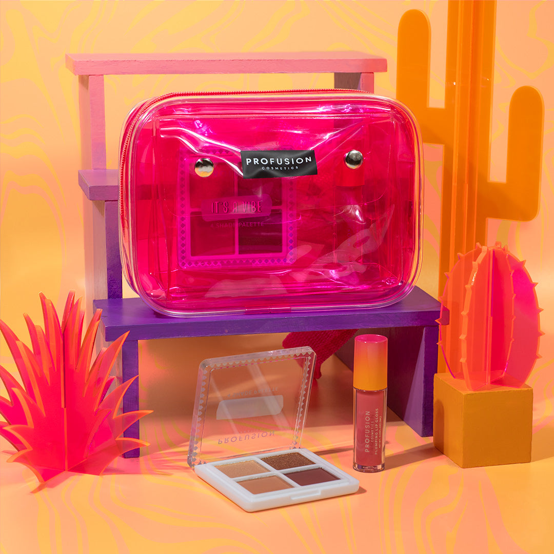 It's a Vibe | Set de 3 piezas de bolso y cosméticos listo para festivales
