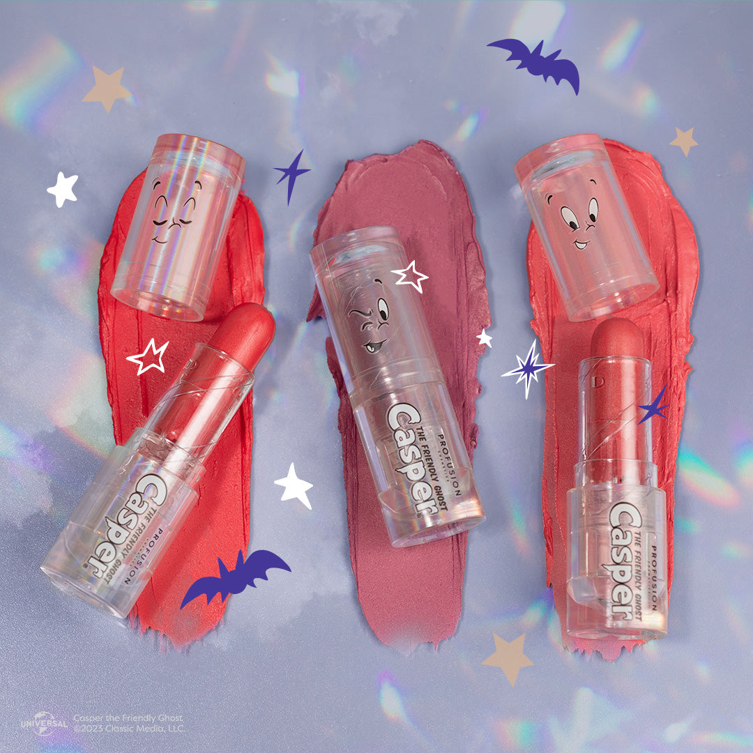 Casper, el Fantasma Amistoso | Set de 3 bálsamos labiales y para mejillas "El Viaje Fantasmal"