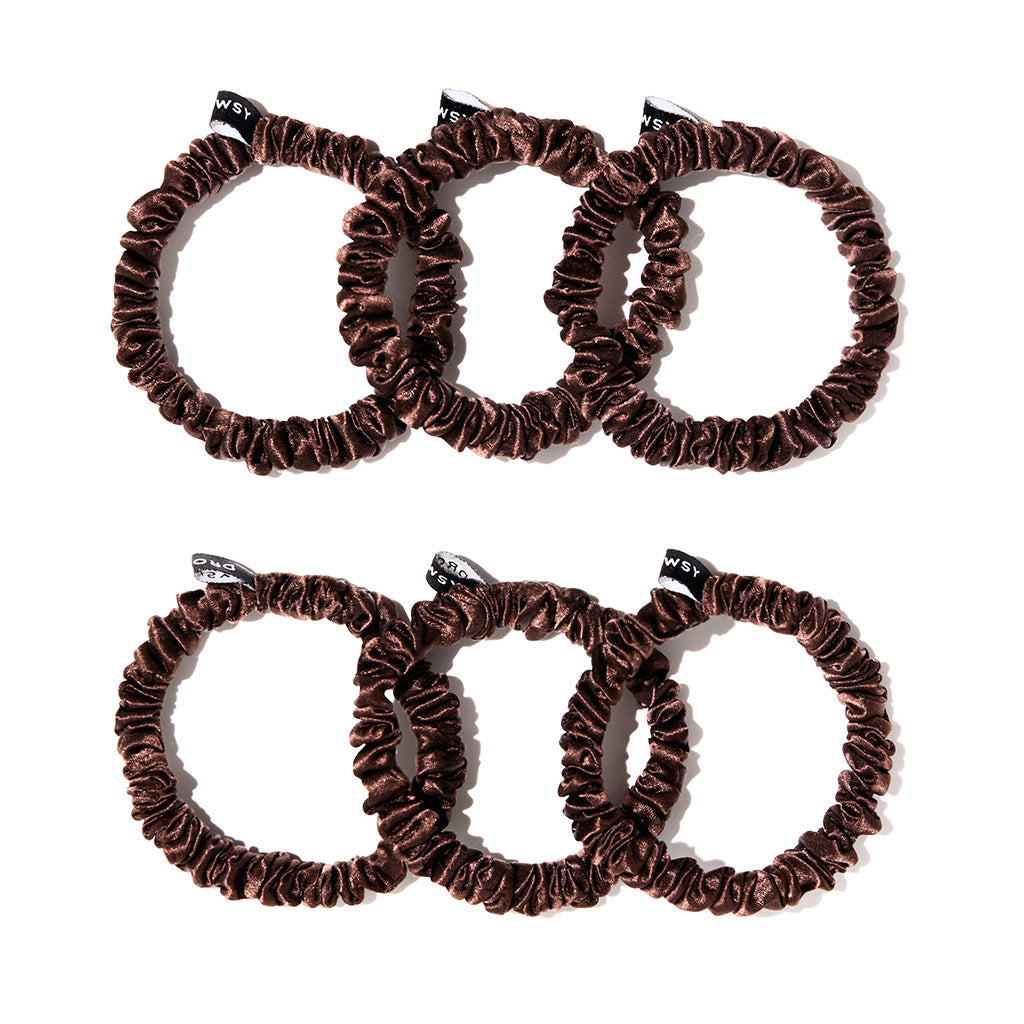 Skinny Scrunchie Set - Cocoa Glow