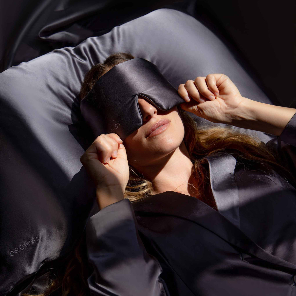 Funda de almohada de seda Moonlight Shadow