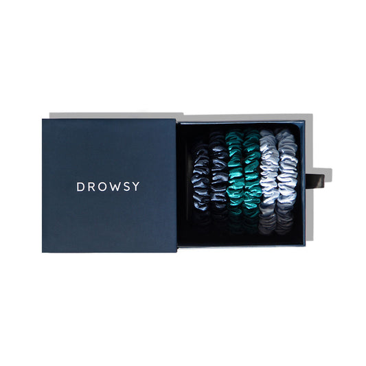 Skinny Scrunchie Set - Blue & Green Shades