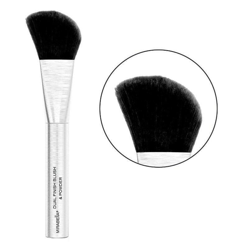Brocha de maquillaje profesional Dual Finish para rubor y polvos