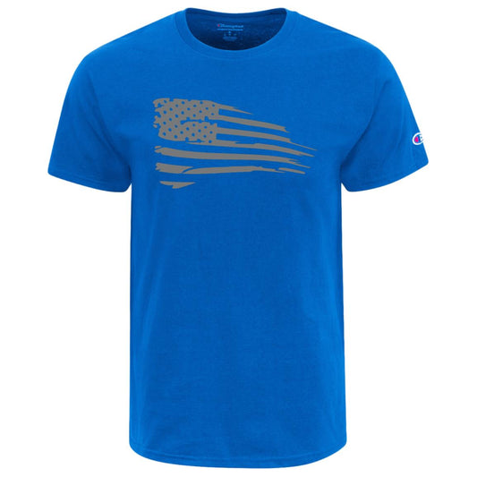 Distressed Flag Champion Adult Heritage Jersey Tee