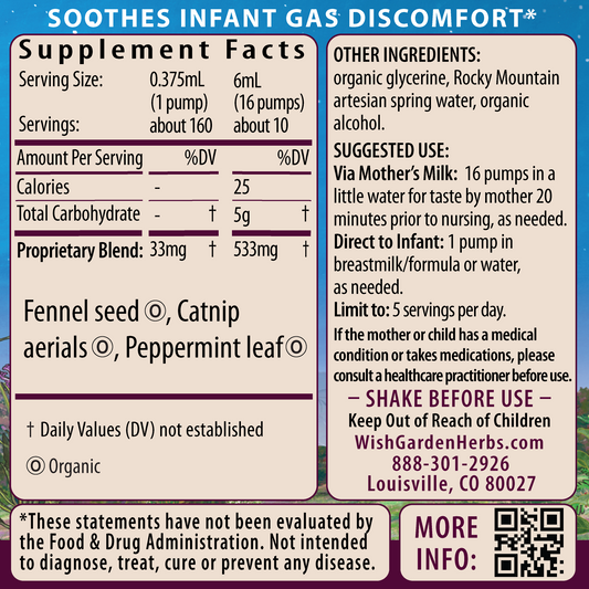 Alivio del cólico para la comodidad del bebé