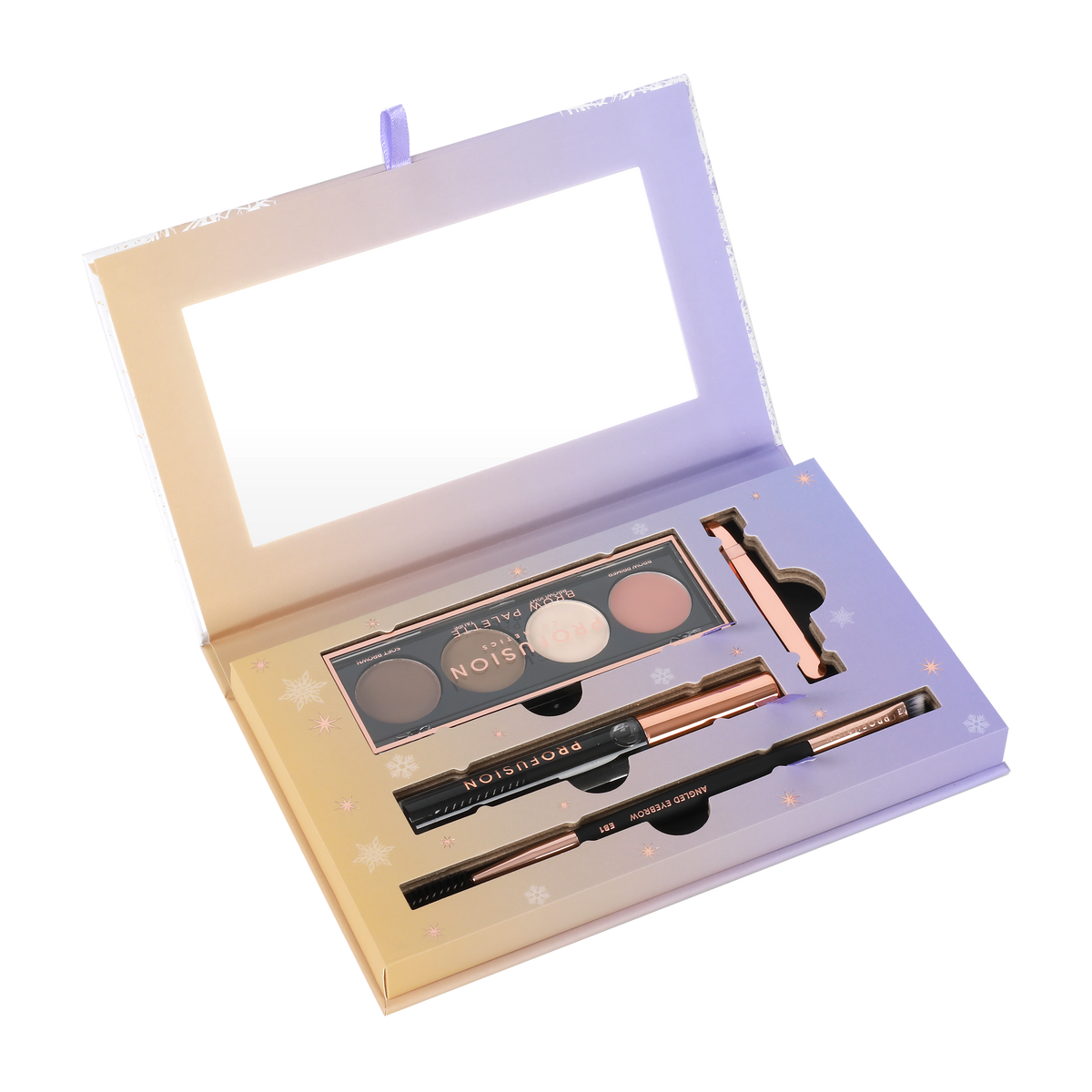 Brillo de nieve escarchado | Kit para definir cejas festivas