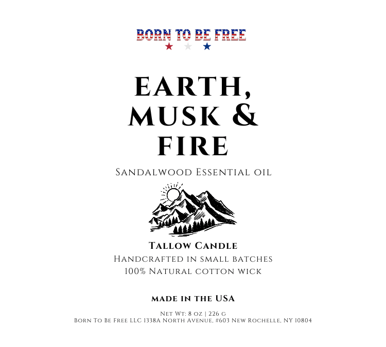 Earth Musk & Fire Tallow Candle