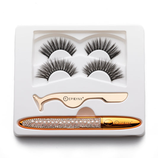 No-Glue Lash Kit – Waterproof Liner, Reusable Lashes & Vegan Formula