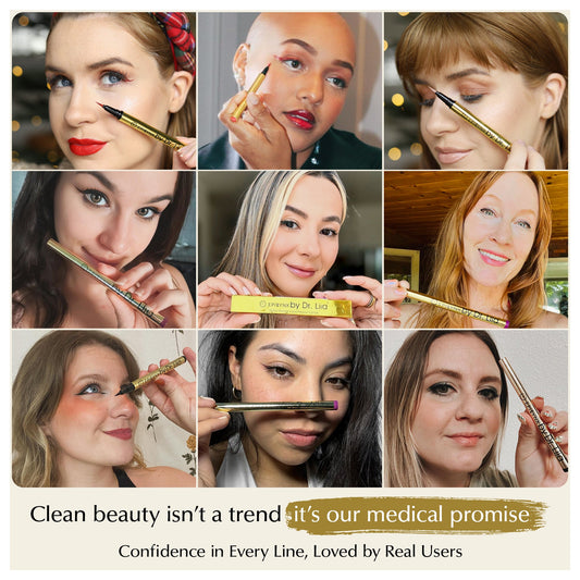 Waterproof Liquid Eyeliner Pen – Vegan, Gluten-Free, Smudge-Proof Precision in Matte & Shimmer Shades