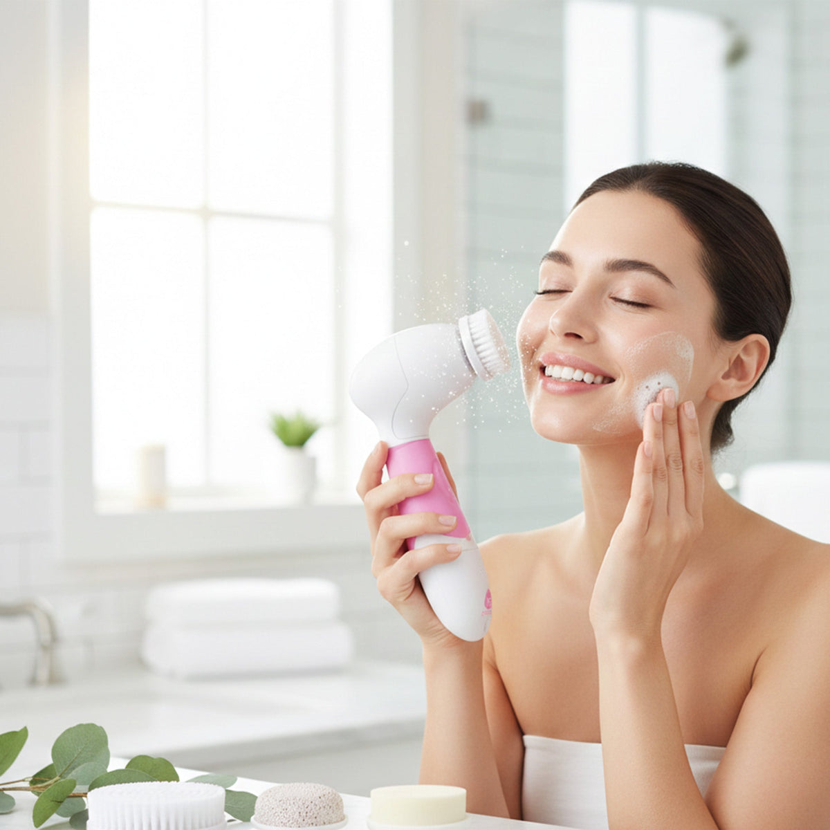 Cepillo de limpieza facial y corporal avanzado