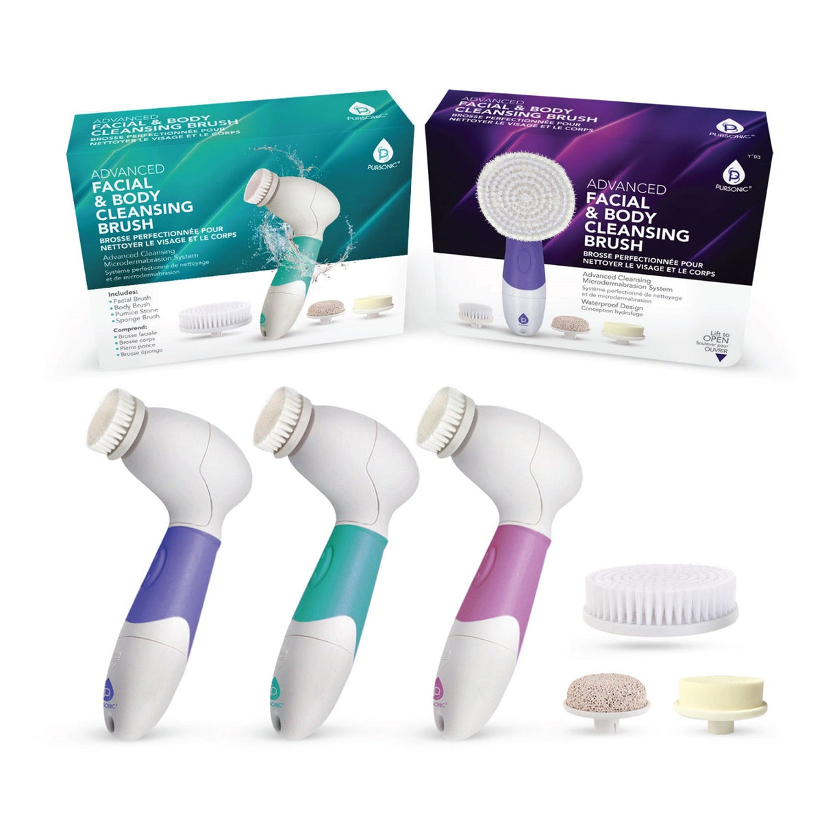 Cepillo de limpieza facial y corporal avanzado