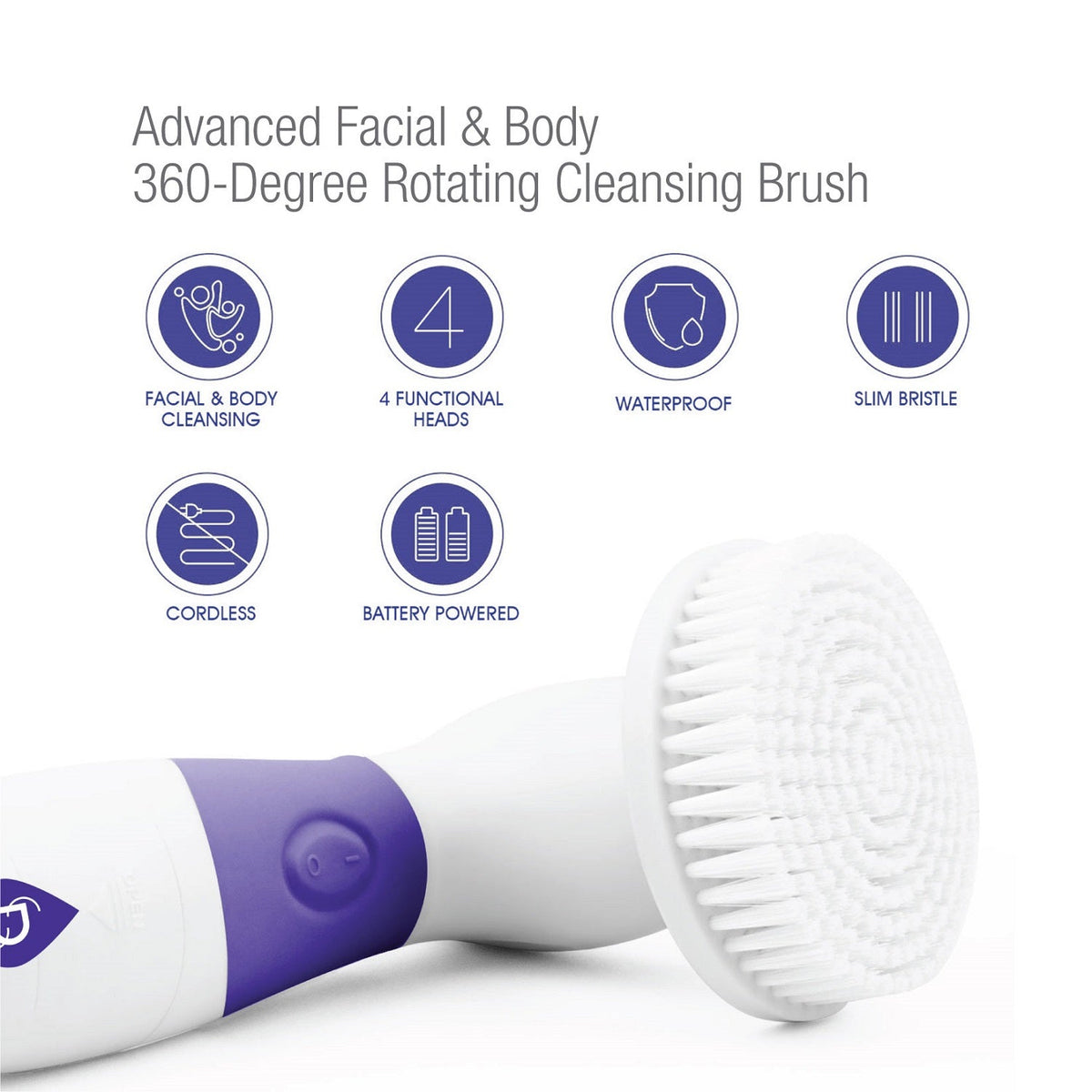 Cepillo de limpieza facial y corporal avanzado