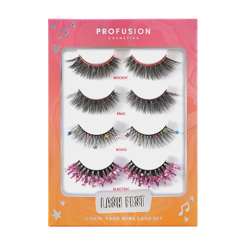 Es una vibra | Set de 4 pares de pestañas Lash Fest