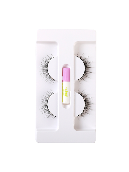 False Eyelashes with Adhesive