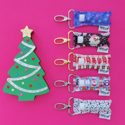 Christmas Holly LippyClip® Lip Balm Holder