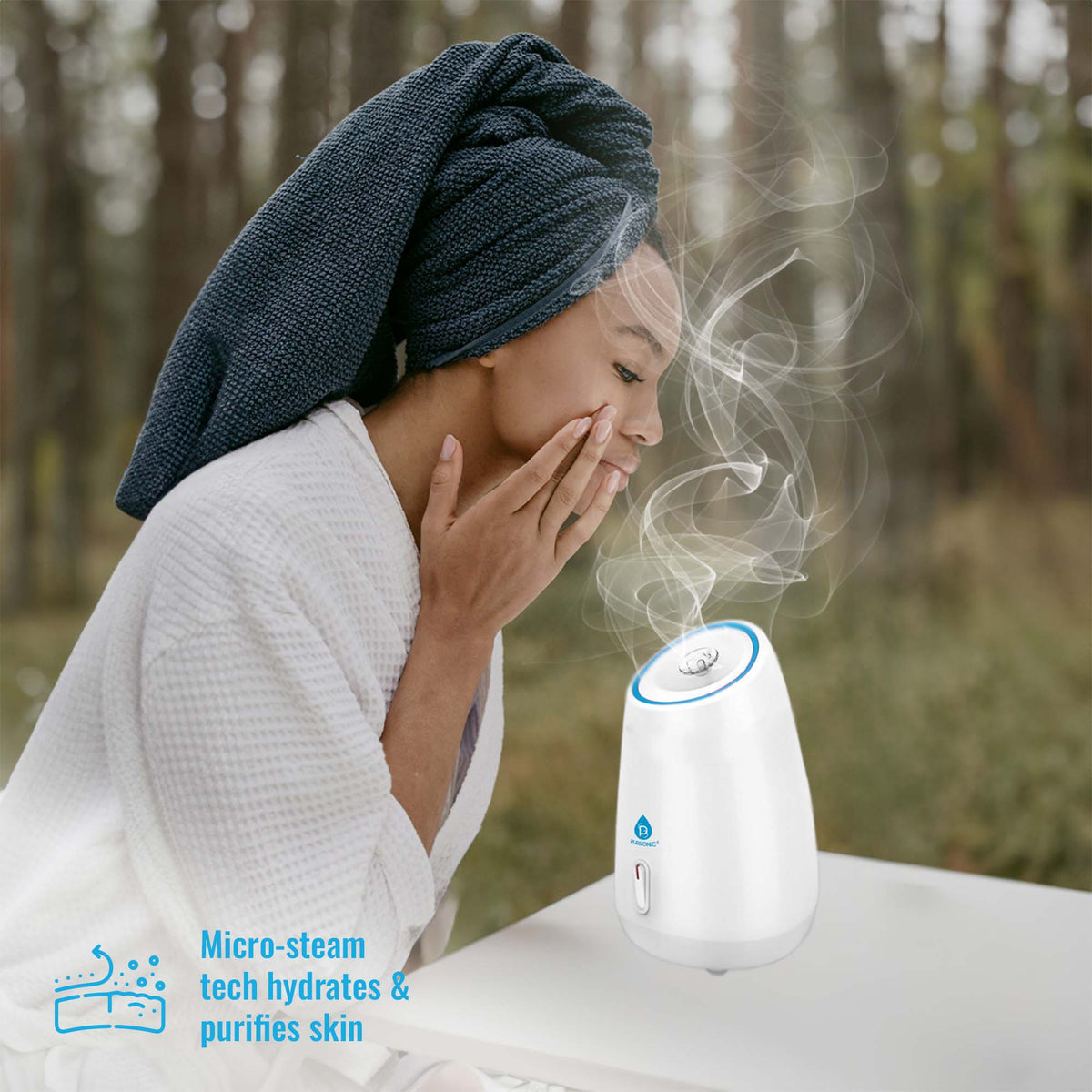 Pursonic Ultimate Spa & Beauty Bundle: vaporizador facial y dispositivo de terapia de luz LED 7 en 1