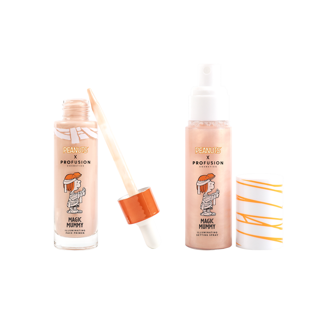 Prebase iluminadora y spray fijador Magic Mummy | Peanuts Halloween