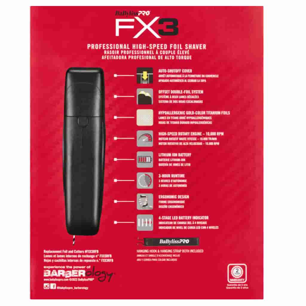 Babyliss FX3 Professional High Speed Foil Shaver