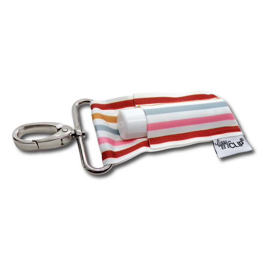 Fall Stripes LippyClip KISS for larger lip balms, essential oil rollers, etc.