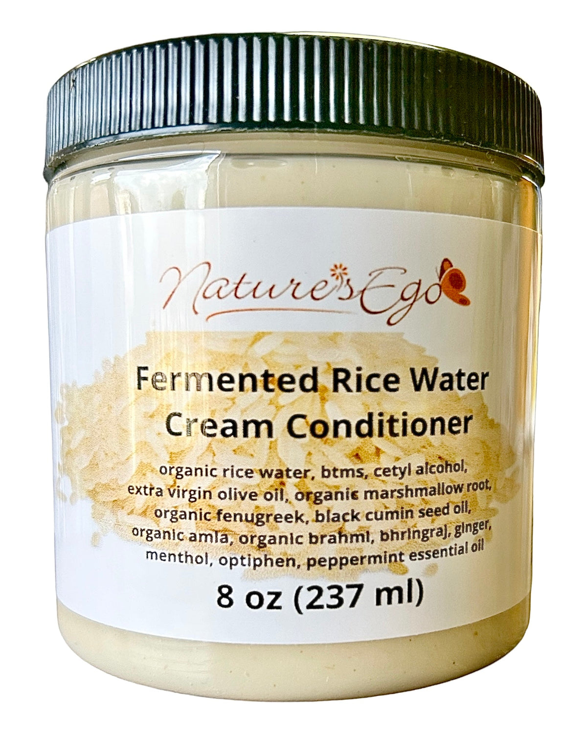 Après-shampoing crème à l'eau de riz fermentée (graines de nigelle, son de riz, fenugrec)