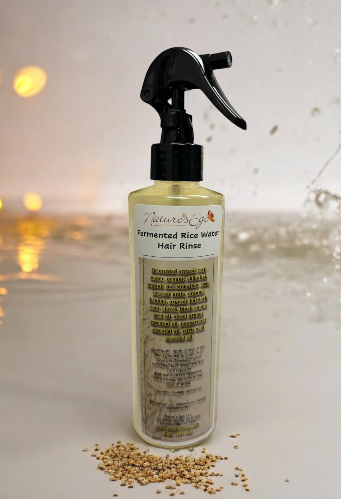 Rinçage capillaire au riz fermenté bio (ayurvédique, huile de nigelle)