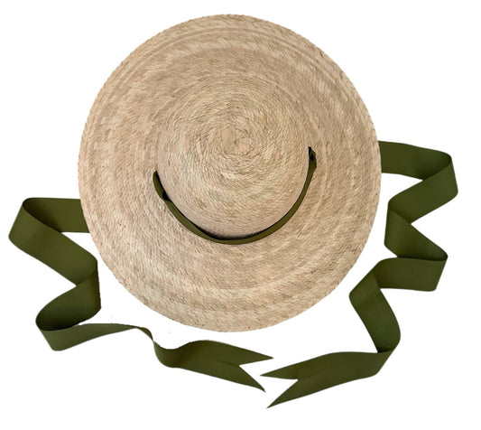 Buttercup Little Girl’s Hat - Olive Green Grosgrain Ribbon