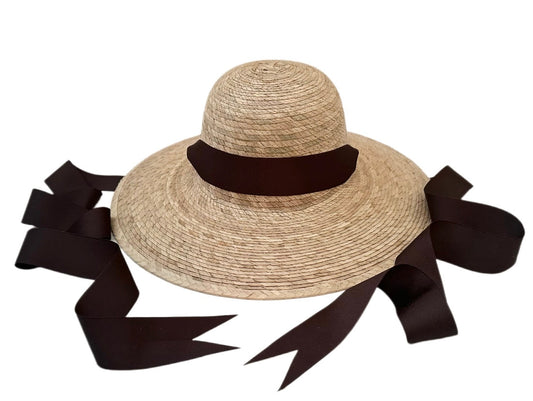 Buttercup Little Girl’s Hat - Chocolate Brown Grosgrain Ribbon