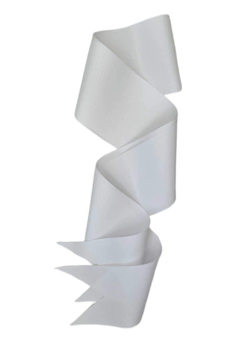 White Grosgrain Ribbon - Wide & Short