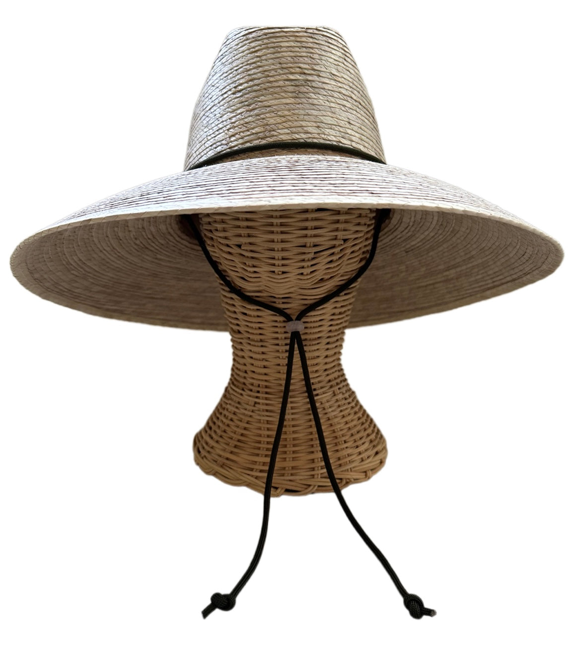 Hollyhock Sun Hat - Dark Olive Green Lanyard with Rose Quartz Toggle