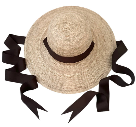 Buttercup Little Girl’s Hat - Chocolate Brown Grosgrain Ribbon