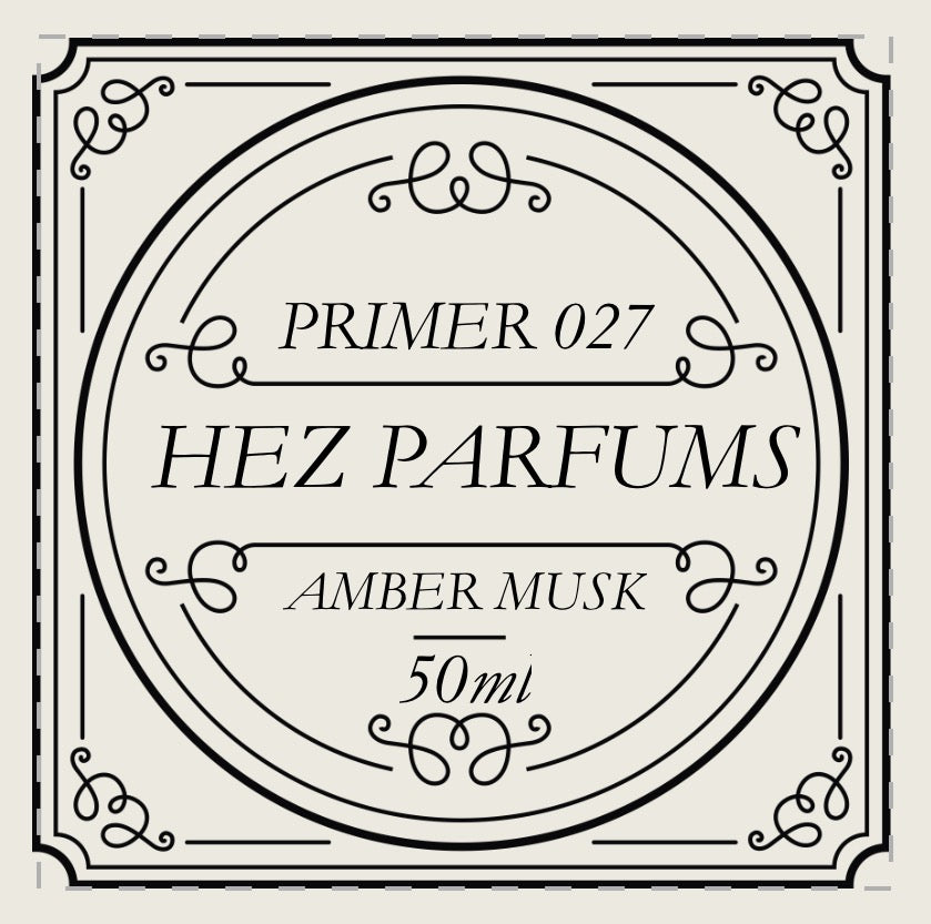 Primer 027 (Potenciador de Fragancia) – ÁMBAR Y ALMIZCLE