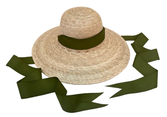 Buttercup Little Girl’s Hat - Olive Green Grosgrain Ribbon