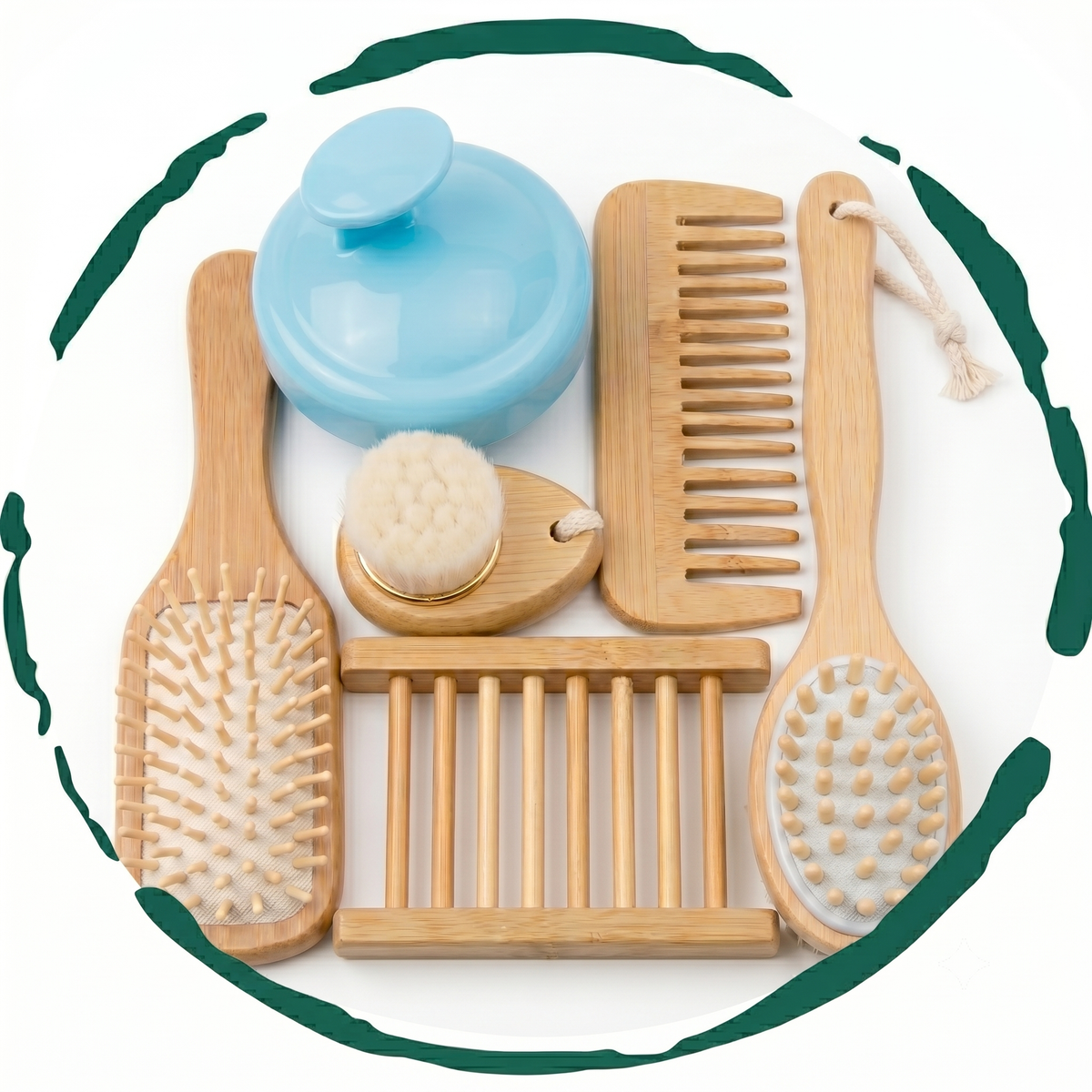 Set de artículos esenciales para el baño. Paquete de 6.