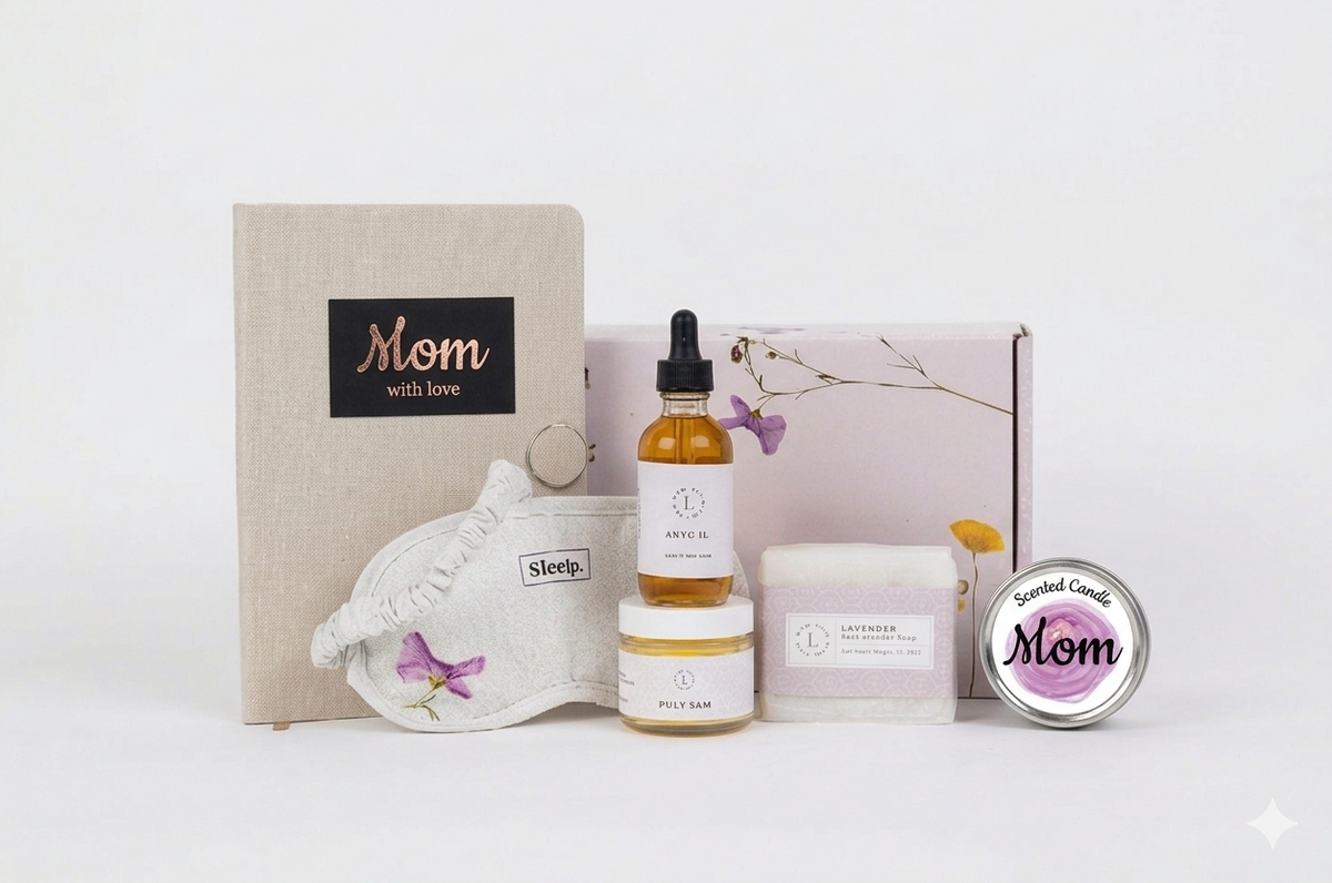 Caja de regalo para el Día de la Madre: Kit de cuidado de la piel y spa natural hecho a mano