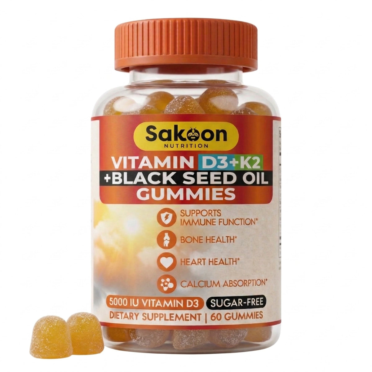 Vitamin D3 + K2 Gummies (5000 IU)